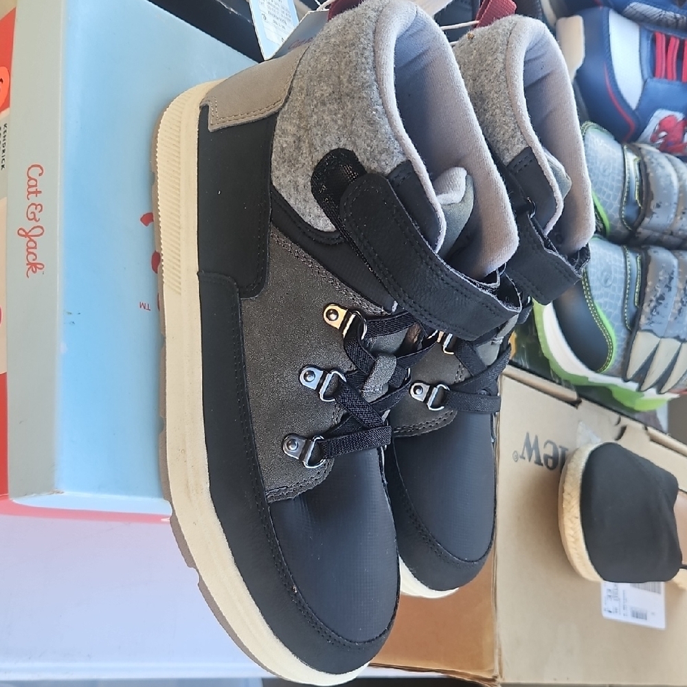 Cat & Jack Black and Gray Kids Boots